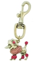 Kubla Crafts Bejeweled Enamel 7550 Poodle Key Ring With Austrian Crystal Set of 3