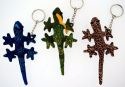 Kubla Crafts Bejeweled Enamel 7703 Lizard Key Ring Set of 12