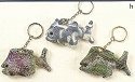 Kubla Crafts Bejeweled Enamel 7714 Fish Key Chain Set of 12