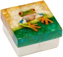 Kubla Crafts Capiz KUB 8 1214B Capiz Box Tree Frog