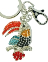 Kubla Crafts Bejeweled Enamel 8107 Toucan Key Ring Set of 2