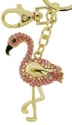 Kubla Crafts Bejeweled Enamel 8109 Flamingo Key Ring Set of 2