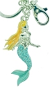 Kubla Crafts Bejeweled Enamel 8122 Mermaid Key Ring Set of 2