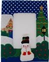 Kubla Crafts Soft Sculpture 8521 Snowman Photo Frame Picture