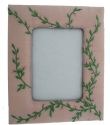 Kubla Crafts Soft Sculpture 8550 Embroidered Pink Photo Frame Picture Set of 2