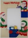 Kubla Crafts Soft Sculpture 8554 Santa Workshop Photo Frame Picture White Set of 2