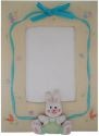 Kubla Crafts Soft Sculpture 8567 Photo Frame Bunny with Ribbon