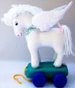 Kubla Crafts Soft Sculpture 8734 Pull Toy Pegasus