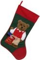 Kubla Crafts Soft Sculpture 8778 Boy Bear Christmas Stocking