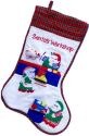 Kubla Crafts Soft Sculpture 8779 Santa's Workshop Christmas Stocking