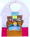 Kubla Crafts Soft Sculpture 8833 Goldilocks and the 3 Bears Bib