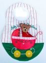 Kubla Crafts Soft Sculpture 8861 First Christmas Teddy Bib