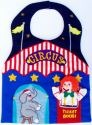 Kubla Crafts Soft Sculpture 8875 Cirus with Clown Finger Puppet Bib