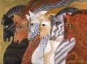 Laurel Burch 26008 Moroccan Mares Canvas Wall Art 12X16