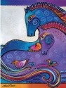 Laurel Burch 26009 Aquatic Mares Canvas Wall Art 12X16