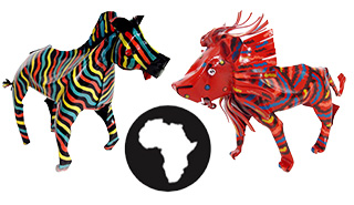 African Tin Animals