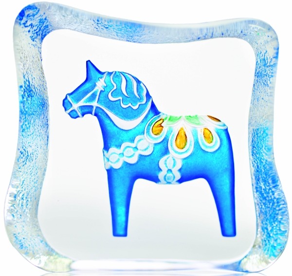 Maleras Crystal 26125 Dalecarlia Horse Blue traditional