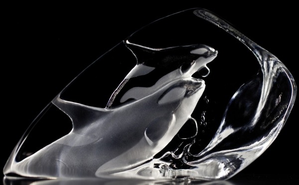 Mats Jonasson Crystal 33577 Killer Whales
