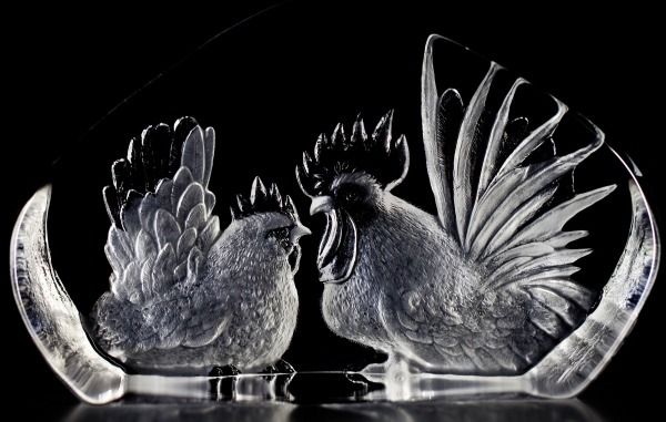Maleras Crystal 33860 Rooster and Hen