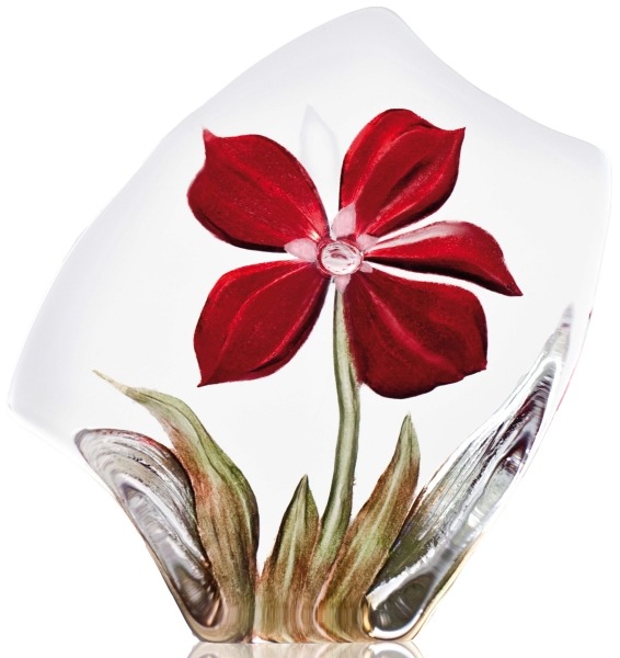 Mats Jonasson Crystal 34018 Obia Flower Red Small