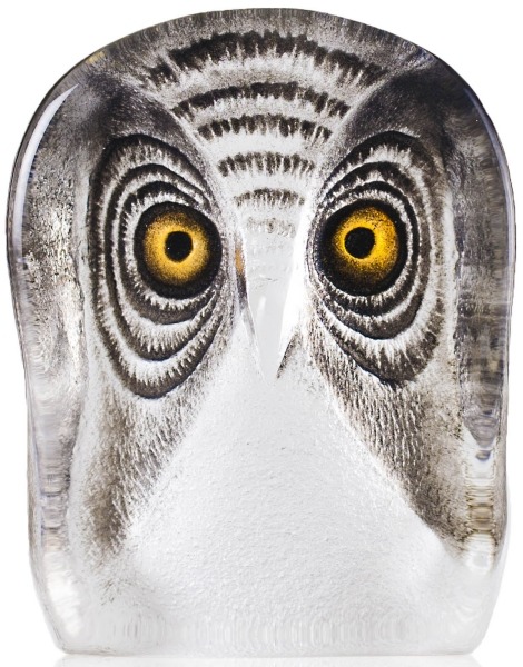 Mats Jonasson Crystal 34104 Owl Painted Small - NoFreeShip