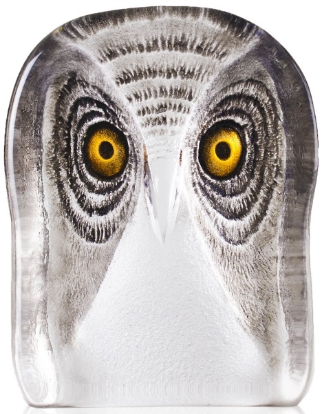 Mats Jonasson Crystal 34105 Owl Painted Medium