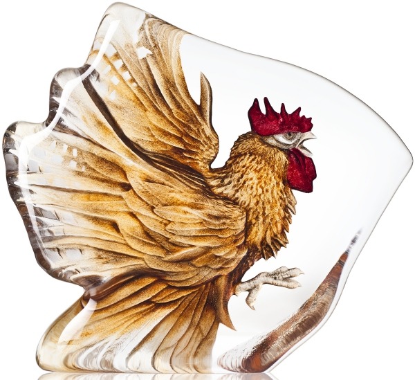 Maleras Crystal 34179 Rooster Painted