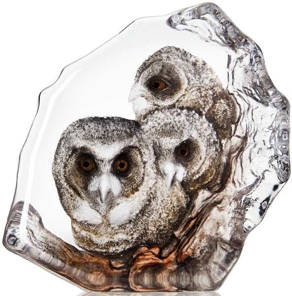 Mats Jonasson Crystal 34201 Owlets Painted