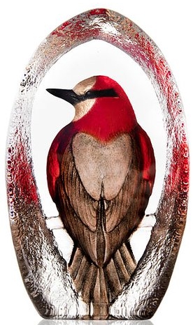 Mats Jonasson Crystal 34313 Red Colorina Bird - NoFreeShip