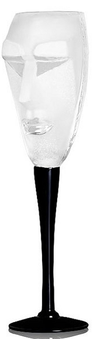 Mats Jonasson Crystal 42033 Kubik Clear Champagne Glass
