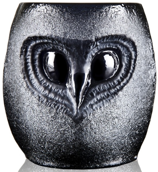 Mats Jonasson Crystal 42039 Owl Tumbler Small Black