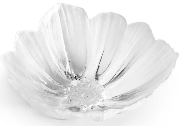 Mats Jonasson Crystal 55283 Anemone Bowl frosted 7.5in D