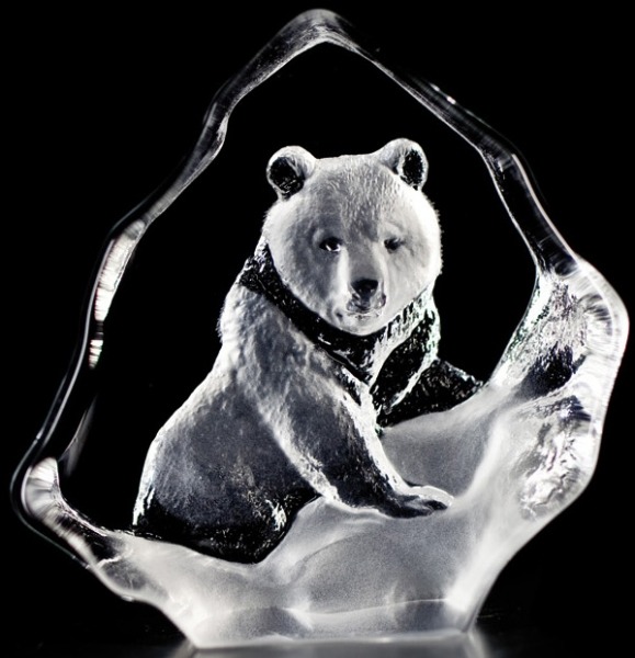Mats Jonasson Crystal 88131 Grizzly Bear - NoFreeShip