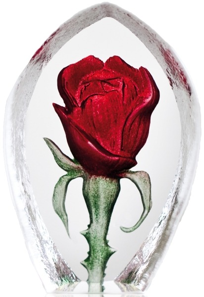 Mats Jonasson Crystal 88203 Miniature Rose Red