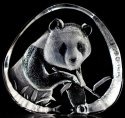 Mats Jonasson Crystal 33363 Panda Eating - NoFreeShip