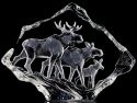 Mats Jonasson Crystal 33636 Moose Family - NoFreeShip