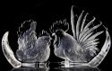 Mats Jonasson Crystal 33860 Rooster and Hen - NoFreeShip