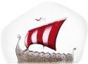 Mats Jonasson Crystal 33910 Viking Ship Red Small - NoFreeShip