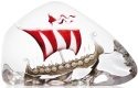 Mats Jonasson Crystal 33911 Viking Ship Red Large - NoFreeShip