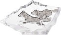 Mats Jonasson Crystal 34066 Running Wolves Painted