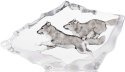 Mats Jonasson Crystal 34066 Running Wolves Painted - NoFreeShip