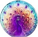 Maleras Crystal 34161 Peacock Sculpture Cerise - NoFreeShip