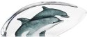 Mats Jonasson Crystal 34180 Dolphins Painted