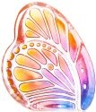 Maleras Crystal 34222 Butterfly Left Wing Orange Small - NoFreeShip