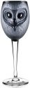 Maleras Crystal 42038 Owl Wine Glass Black - NoFreeShip