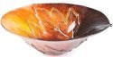 Mats Jonasson Crystal 55920 Maple Leaves Bowl Red 6.5in D