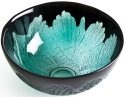 Maleras Crystal 56038 Paradiso Wings Bowl Black Turquoise - NoFreeShip