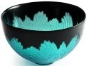 Maleras Crystal 56054 Paradiso Wings Bowl Black Turquoise