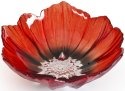 Mats Jonasson Crystal 56098 Poppy Bowl Small Red Black