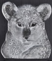 Maleras Crystal 63061 Mini Lion Cub Wall Sculpture - NoFreeShip